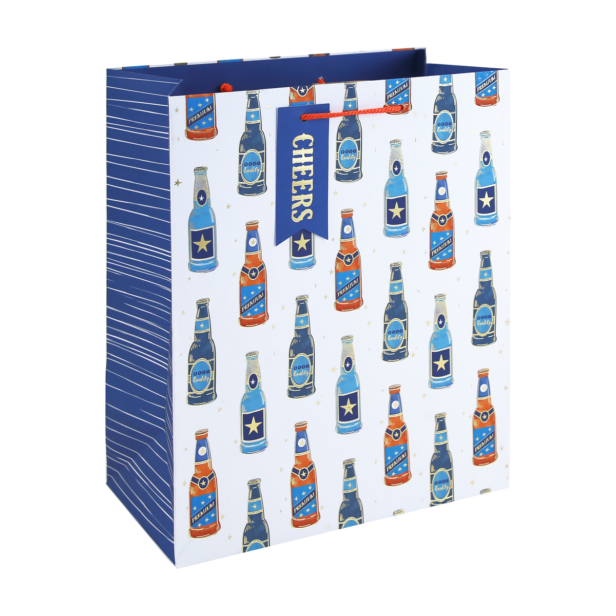 6pk Gift Bag Beer Bottles Large - Tiger Feet Ireland