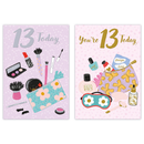 12pk Cards C50 Birthday Age 13 - Tiger Feet Ireland