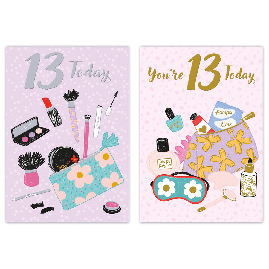 12pk Cards C50 Birthday Age 13 - Tiger Feet Ireland
