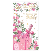 6pk Cards C55 Birthday Sister - Tiger Feet Ireland