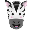 Foil Balloon 24" Supershape Zebra Head - Tiger Feet Ireland