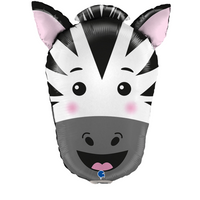 Foil Balloon 24" Supershape Zebra Head - Tiger Feet Ireland