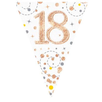 Party Bunting Sparkling 18 White & Rose Gl - Tiger Feet Ireland