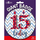 6pk Big Badges Birthday Age 15 - Tiger Feet Ireland