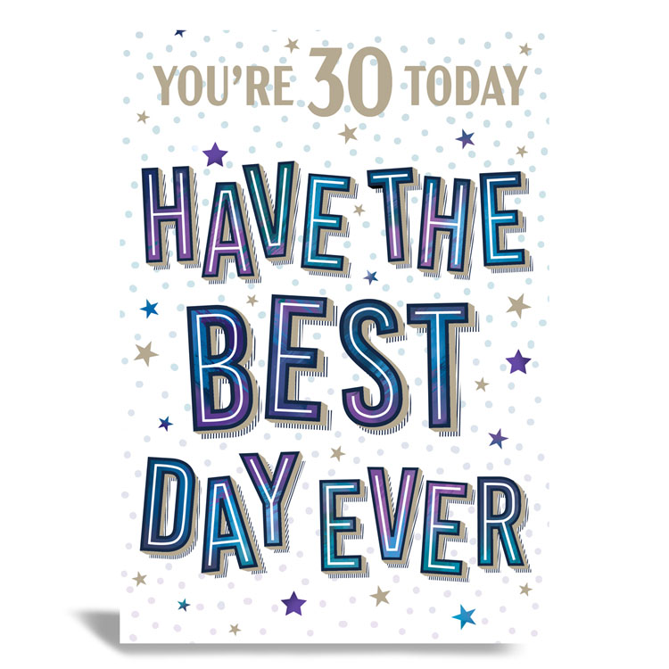 6pk Cards C90 Birthday Age 30 - Tiger Feet Ireland