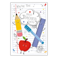 6pk Cards C50 Best Teacher - Tiger Feet Ireland