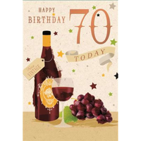 6pk Cards C50 Birthday Age 70 - Tiger Feet Ireland