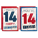 12pk Cards C50 Birthday Age 14 - Tiger Feet Ireland