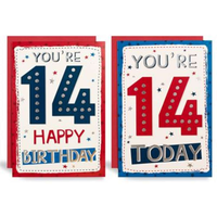12pk Cards C50 Birthday Age 14 - Tiger Feet Ireland