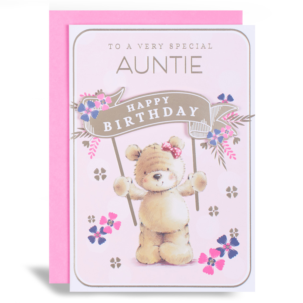 6pk Cards C50 Birthday Auntie - Tiger Feet Ireland