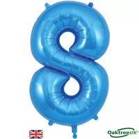 Foil Balloon 34" Big Number Blue - Tiger Feet Ireland