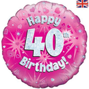 Foil Balloon 18" Round Age 40 - Tiger Feet Ireland