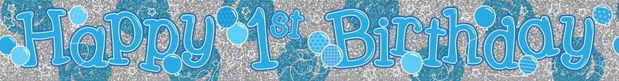 6pk Banners Birthday Age 1 - Tiger Feet Ireland