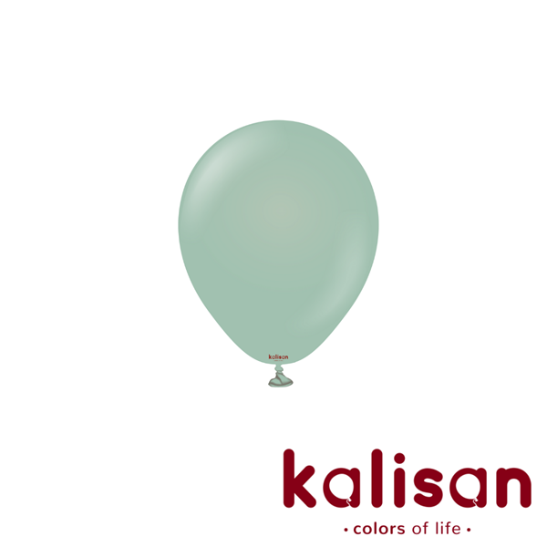 100ct Latex Balloon 5" Retro Green Kalisan - Tiger Feet Ireland