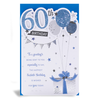 6pk Cards C75 Birthday Age 60 - Tiger Feet Ireland