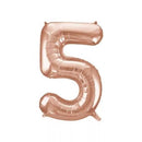 Foil Balloon 34" Big Numbers Rose Gold - Tiger Feet Ireland