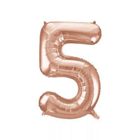 Foil Balloon 34" Big Numbers Rose Gold - Tiger Feet Ireland