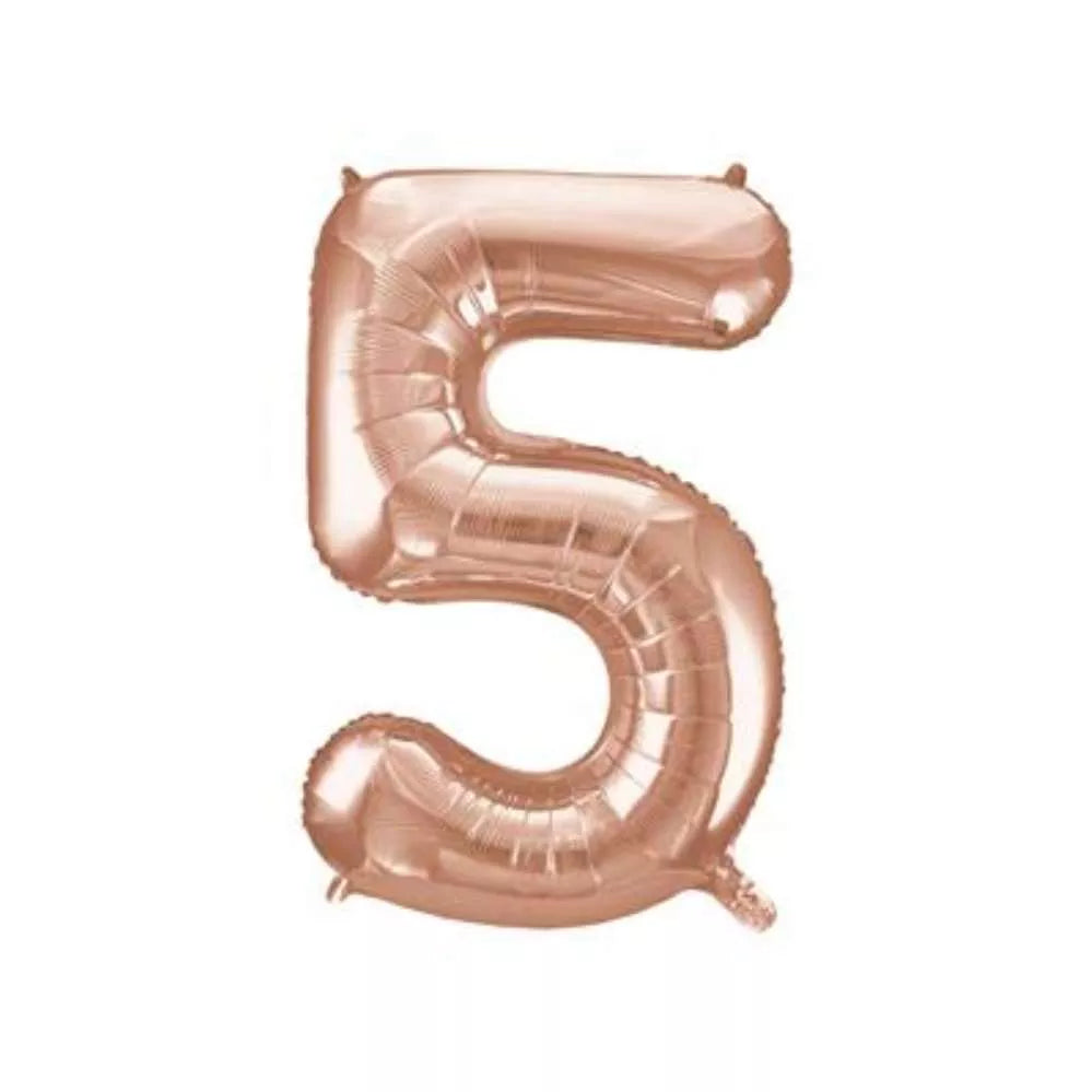 Foil Balloon 34" Big Numbers Rose Gold - Tiger Feet Ireland