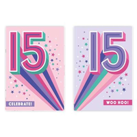 12pk Cards C50 Birthday Age 15 - Tiger Feet Ireland