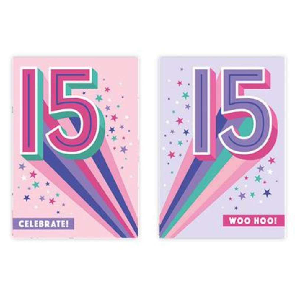 12pk Cards C50 Birthday Age 15 - Tiger Feet Ireland