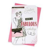 6pk Cards C75 Birthday Sister - Tiger Feet Ireland