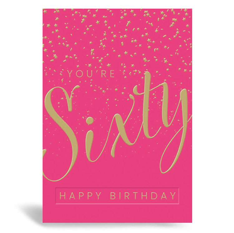 6pk Cards C50 Birthday Age 60 - Tiger Feet Ireland