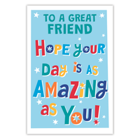 6pk Cards C75 Birthday Friend - Tiger Feet Ireland