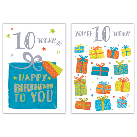 Poppyhill C50 Birthday Age 10 12pk
