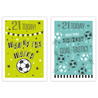 12pk Cards C50 Birthday Age 21 - Tiger Feet Ireland