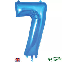 Foil Balloon 34" Big Number Blue - Tiger Feet Ireland