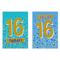12pk Cards C50 Birthday Age 16 - Tiger Feet Ireland