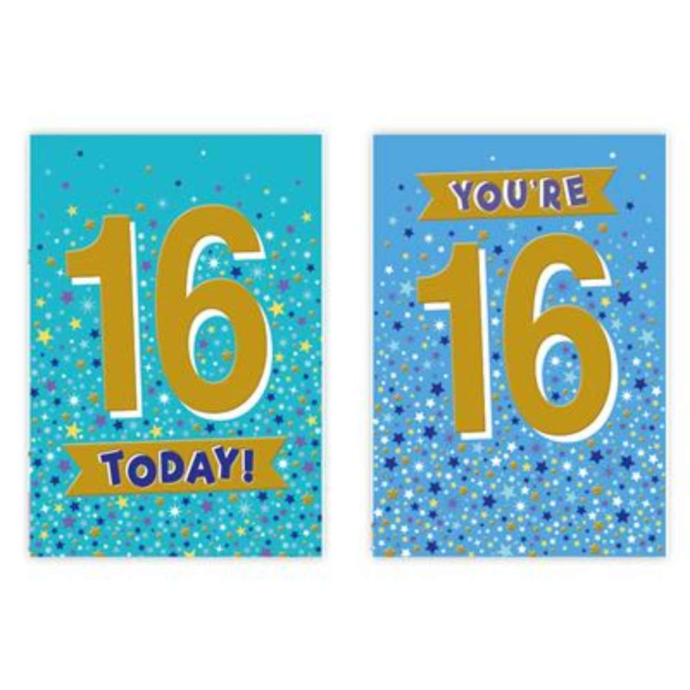 12pk Cards C50 Birthday Age 16 - Tiger Feet Ireland
