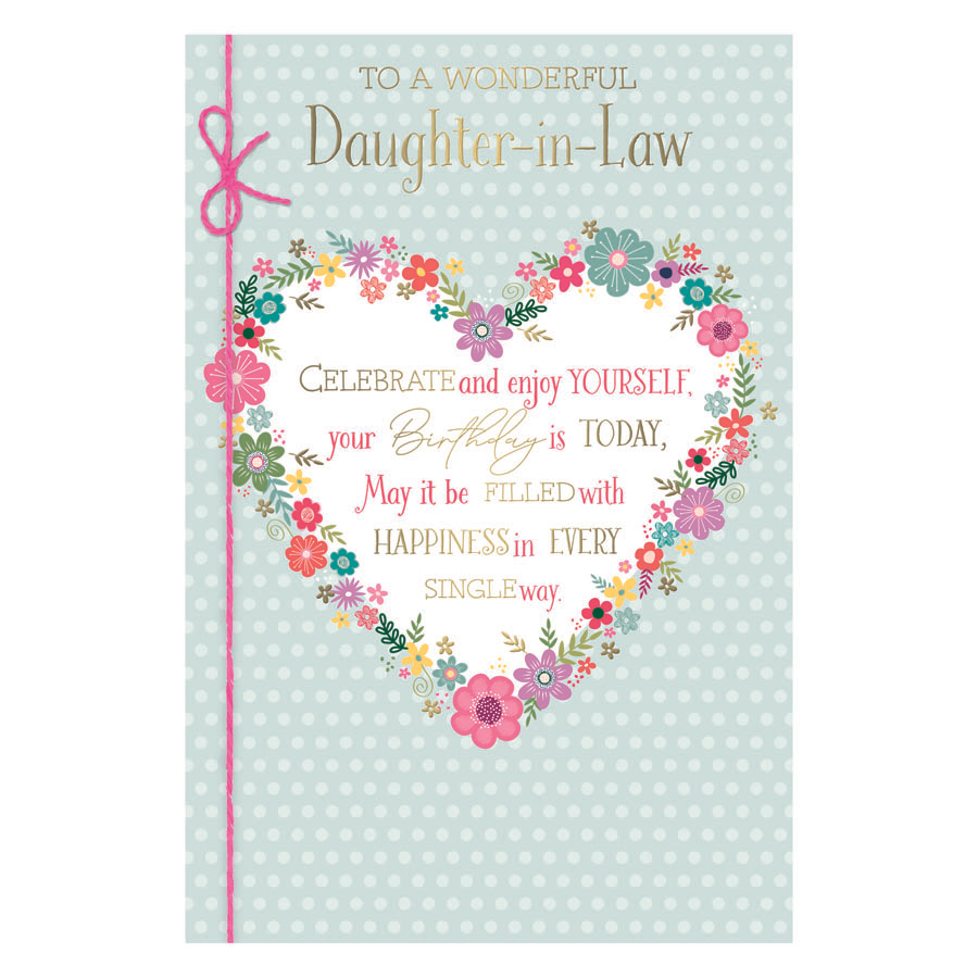 6pk Cards C75 Birthday Daughter-In-Law - Tiger Feet Ireland