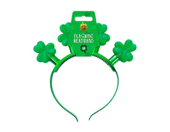 Gem Imports Headband Shamrock Flashing LED