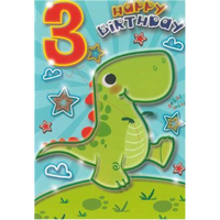 6pk Cards C50 Birthday Age 3 - Tiger Feet Ireland