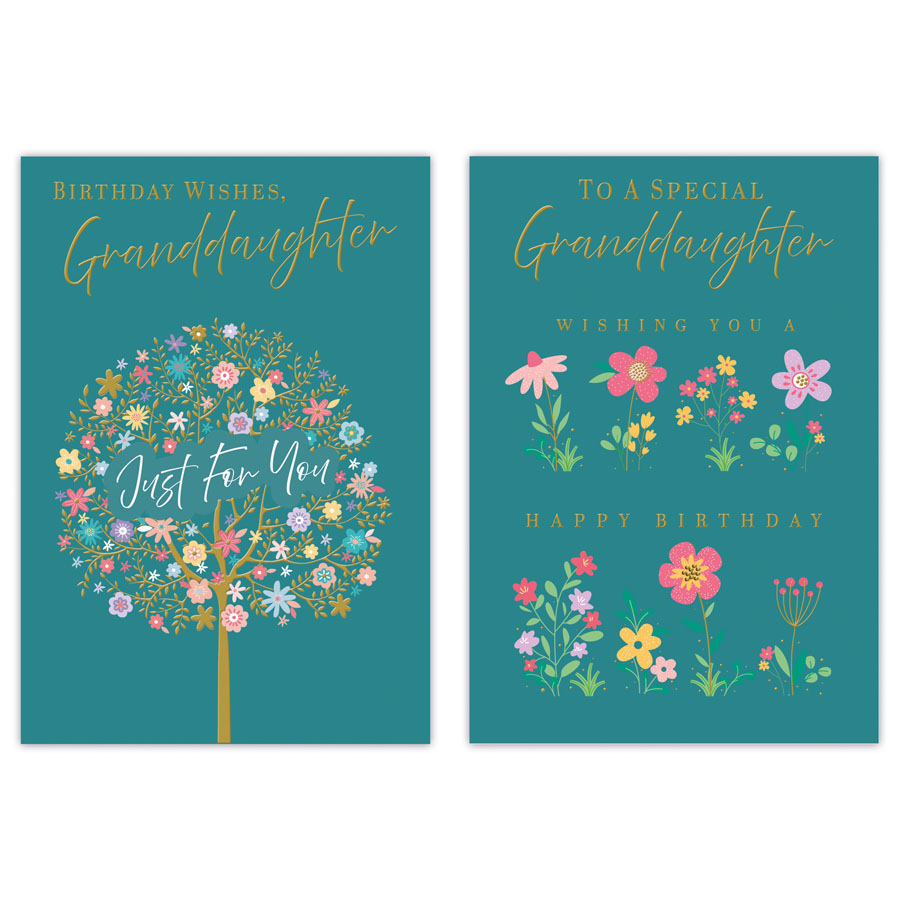 12pk Cards C50 Birthday Granddaughter - Tiger Feet Ireland