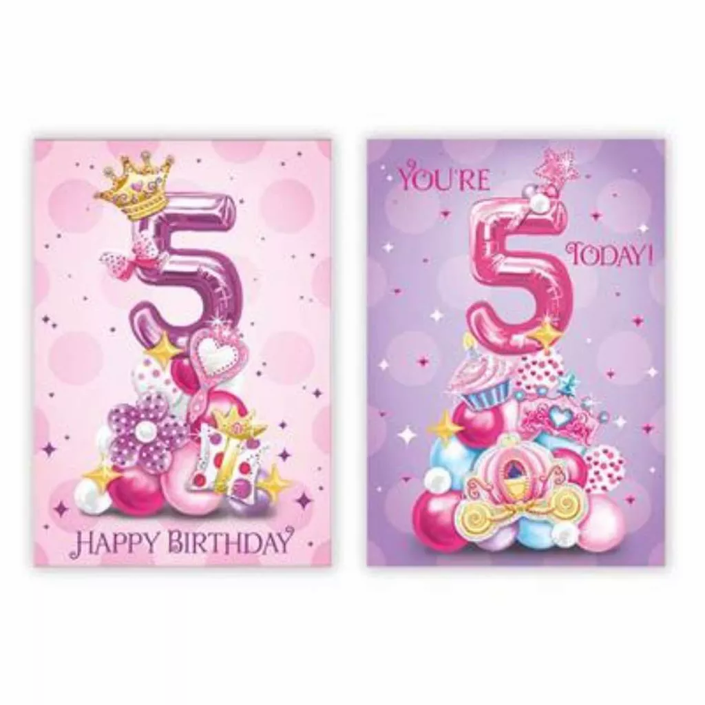 12pk Cards C50 Birthday Age 5 - Tiger Feet Ireland