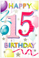 6pk Cards C50 Birthday Age 15 - Tiger Feet Ireland