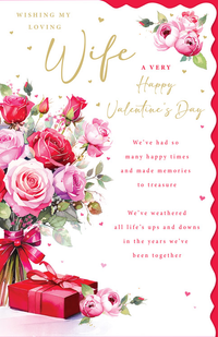 6pk cards VD C150 Roses & present - Tiger Feet Ireland