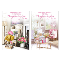 12pk Cards C50 Birthday Daughter-In-Law - Tiger Feet Ireland