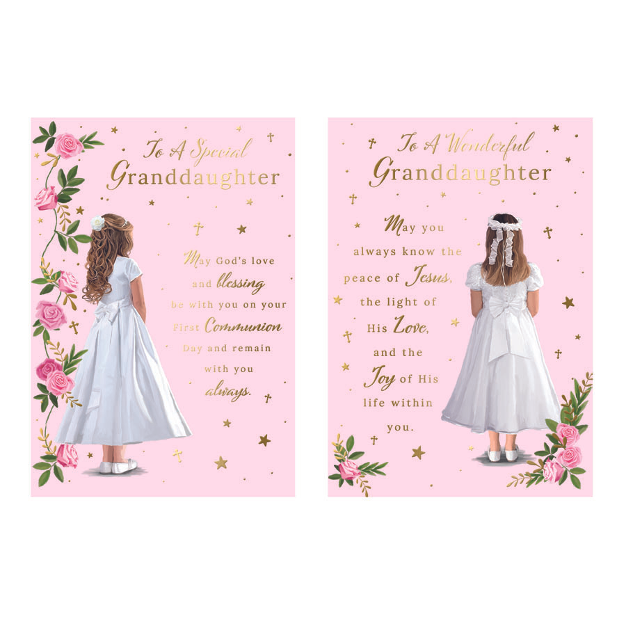 12pk Cards C50 Communion Granddaughter - Tiger Feet Ireland