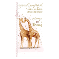 6pk Cards C55 Daughter & Son-In-Law Anniversary - Tiger Feet Ireland