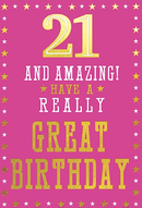 6pk Cards C50 Birthday Age 21 - Tiger Feet Ireland