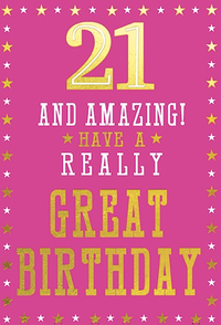 6pk Cards C50 Birthday Age 21 - Tiger Feet Ireland