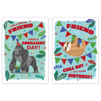12pk Cards C50 Birthday Friend - Tiger Feet Ireland