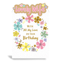 6pk Cards C75 Birthday Wife - Tiger Feet Ireland