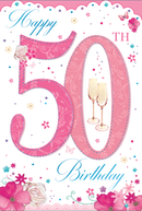 6pk Cards C50 Birthday Age 50 - Tiger Feet Ireland