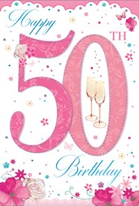 6pk Cards C50 Birthday Age 50 - Tiger Feet Ireland