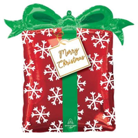 Foil Balloon 25" Supershape Christmas Present - Tiger Feet Ireland