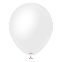 50ct Latex Balloon 12" Satin Snow White Kalisan - Tiger Feet Ireland